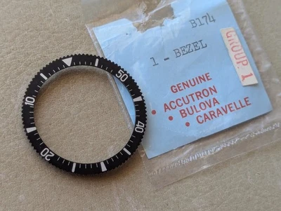 Vintage 1970's Bulova Caravelle 'B174' Diver Countdown BEZEL FOR 7085 CASES ONLY - Image 1 of 4