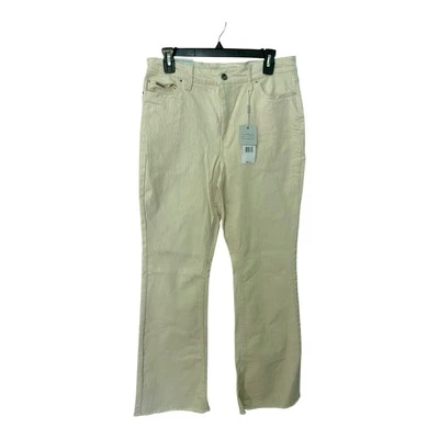 Jeans Cupio Talla 12 Daydreamer Beige Denim Bootcut tiro medio 30" cintura 30.5" interior Foto 1 de 4