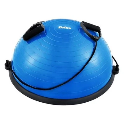  Entrenador de Pelota de Equilibrio con Bandas de Resistencia y Bomba de Pie, Inflable Yoga Azul Foto 1 de 4