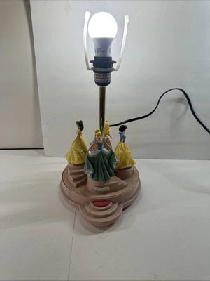 DISNEY PRINCESS ANIMATED TALKING LAMP CINDERELLA SNOW WHITE BELLE AURORA King - Image 1 of 4