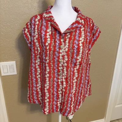 Blusa para mujer Philosophy Republic con botones, talla grande Foto 1 de 4