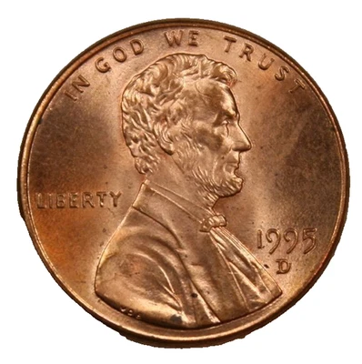 1995-D Lincoln Memorial Penny Close AM in Great Condition #449 - Image 1 of 4
