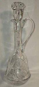 Elagant Leaded Crystal Cut Glass With Grape Design Wine Decanter and Stopper - Picture 1 of 10
