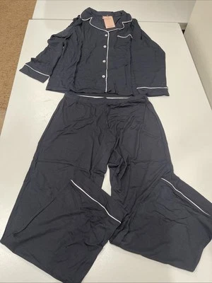 Eberjey Gisele TENCEL™ Modal Largo PJ Set Sorbete Rosa/Negro S Foto 1 de 4