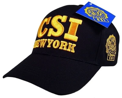 Gorra de béisbol CSI New York dorada azul marino para aplicación de la ley Foto 1 de 2