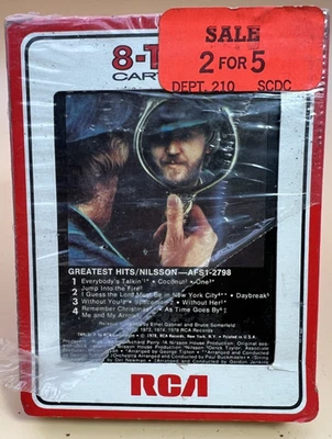 Original Harry Nilsson Greatest Hits 8 Track Tape Partially Sealed - Image 1 of 2