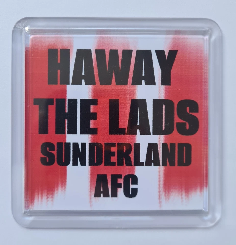THE IDEAL GIFT SHOP JUMBO SUNDERLAND AFC HAWAY THE LADS RED AND WHITE FRIDGE MAGNET