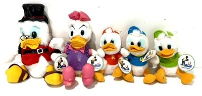 Vintage Walt Disney Plush Scrooge Daisy Huey Dewey & Louie With Tags - image 1 of 4