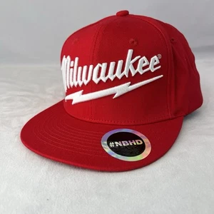 Milwaukee Power Tools Embroidered Logo Adjustable Baseball Hat Cap Red New - Picture 1 of 8