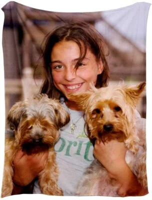 Manta Sherpa y Vellón Personalizada con Fotos y Nombre Personalizada para Niños Foto 1 de 3