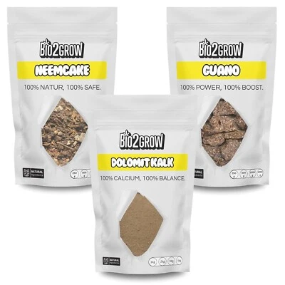 Bio2Grow Organisches Dünger Set - Grow Anbau Indoor Outdoor Pulver