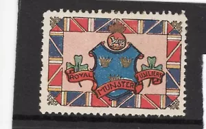 FRANCOBOLLO POSTER PRIMA GUERRA MONDIALE GREAT BRITAIN ROYAL MUNSTER FUSILIERS - Foto 1 di 1