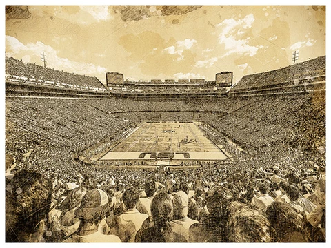 LSU Tigers Poster Print Sketch Wall Art Man Cave Decor 12x16" Cover