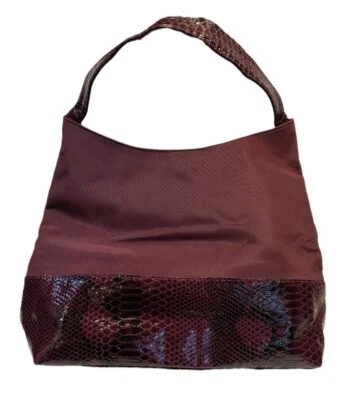 Bolso de Mano Brentwood Beauty Up Town #314925 Púrpura Imitación Piel de Serpiente Foto 1 de 4