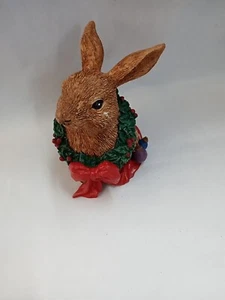 Tom Rubel Silver Deer Christmas Animals 01477 Rabbit Figurine 4x3" - Picture 1 of 6