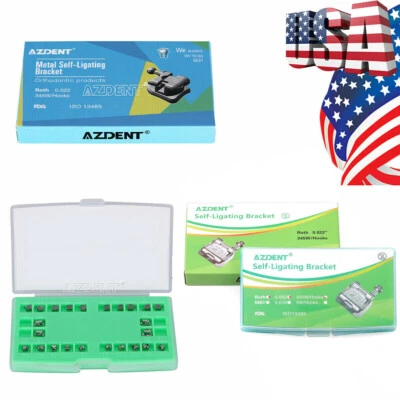 Стоматологические ортодонтические самолигирующиеся кронштейны брекеты Mini Roth MBT 022 345 США - Изображение 1 из 4