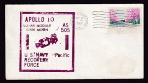 US #1368 ON APOLLO 10/AS505 LUNAR MODULE OVER MOON U.S. NAVY PACIFIC RECOVERY - Picture 1 of 2