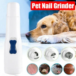 Pet Dog Cat Nail Claw Grooming Grinder Trimmer Clipper Electric Nail File Tool - Picture 1 of 11