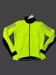 New S Adidas Cold.Rdy Cycling Jacket Lucid Lemon Neon Yellow Black IL7000 Men - Picture 1 of 5