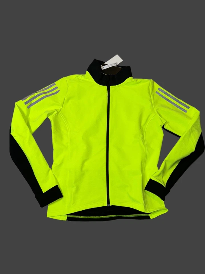 New S Adidas Cold.Rdy Cycling Jacket Lucid Lemon Neon Yellow Black IL7000 Men - Image 1 of 4