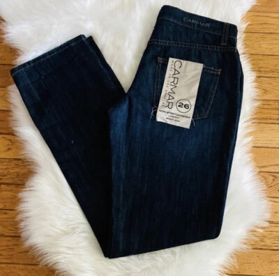 LF CARMAR JEANS HOLGADOS LAVADO OSCURO DENIM CORTE BAJO CINTURA 30” Foto 1 de 4