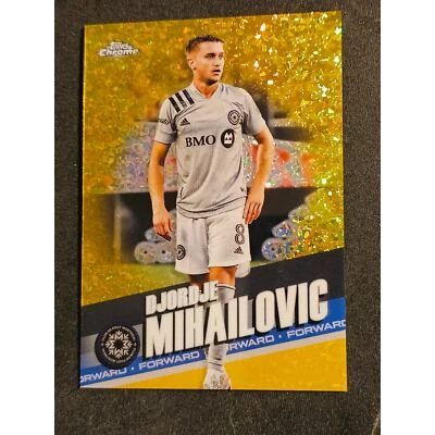 2022 Topps Chrome MLS Djordje Mihailovic GOLD Mini-Diamond Refractor 3/50 - Image 1 of 4
