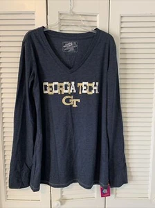 NEW Georgia Tech Yellow Jackets Women's Campus Heritage Long Sleeve Shirt Top XL - Picture 1 of 3