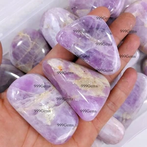 5 Pcs Natural Pink Kunzite Palm Gemstone Lot For Making Jewelry 1.5-2 Inch - Picture 1 of 8