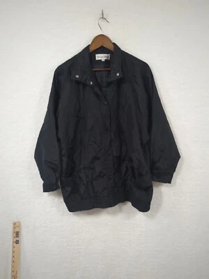 Chaqueta cortavientos ligera de nailon negra vintage Kristen Blake EE. UU. S Foto 1 de 4