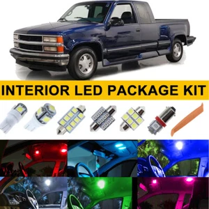 12PCS Interior LED Lights Package Kit For Chevy Silverado Sierra C1500 1995-1998 - Picture 1 of 19