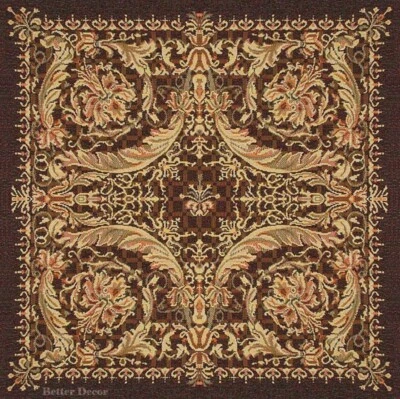 FUNDA ALMOHADA TAPIZ DECORATIVO 20" Adorno Marrón Medieval EURO COJÍN ACENTO Foto 1 de 3