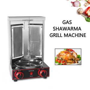 Shawarma LPG Gasgrillmaschine Vertikale Gyros Rotisserie Automatische Dönergrill