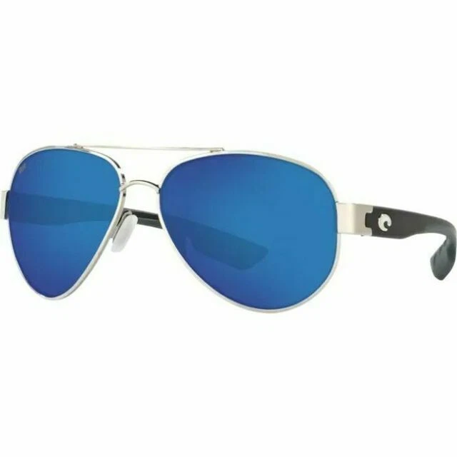 Costa Del Mar South Point Palladium Silver Metal Frame with Blue Mirror Polarized Lens Sunglasses (SO 21 OBMP)