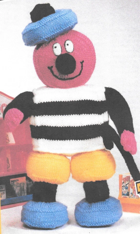 Home Printed Knitting Pattern - Bertie Bassett Licorice Allsort Toy 41cm - 0004