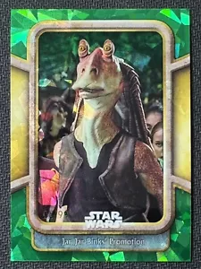 2024 Topps Sapphire Star Wars vert /99 pot réfracteur binks #71 Phantom - Photo 1 sur 3