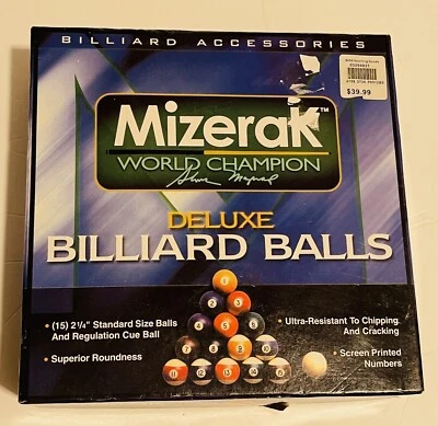 MIZERAK Campeón del Mundo Deluxe Set 16 Bolas de Billar P0512 Estándar 2 1/4"  Foto 1 de 2