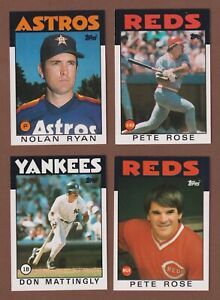 1986 Topps Baseball COMPLETE Set (792) Clemens Puckett - Nolan Ryan - 097 - 🔥🔥