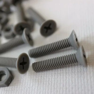 20x Tuercas y pernos de plástico avellanado gris, M4x 20 mm, gris - Imagen 1 de 7