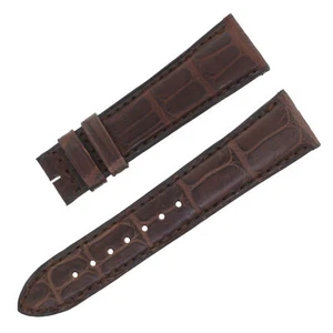 Jaeger-LeCoultre 19-16mm Genuine Crocodile Brown Leather Men's Strap Band - Picture 1 of 2
