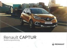 RENAULT CAPTUR Betriebsanleitung 2018 2019 Bedienungsanleitung Handbuch BA