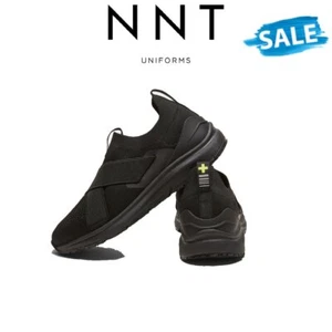 SALE NNT Next-Gen Zest Black Elastic Lightweight Comfort Shoes Workwear CAT0MA - Picture 1 of 10