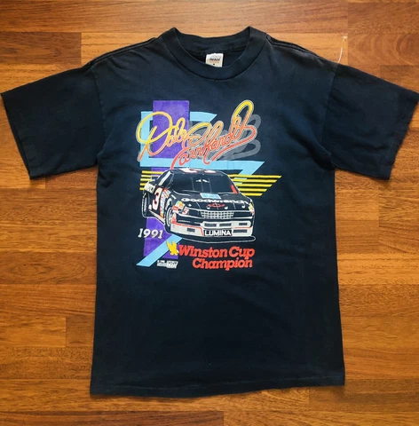 Vintage Dale Earnhardt #3 1991 Winston Cup Champion T-Shirt USA Made Mens M 90s Cover