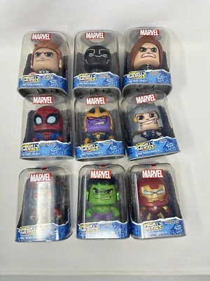 2017 Marvel Mighty Muggs Lot of 9 - Thor Hulk Thanos Captain America Spider-Man - Image 1 of 4