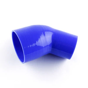 Tubo curva gomito silicone riduttore 45 gradi - curve tubo refrigerante silicone blu - Foto 1 di 9