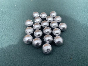 20  19mm approx round lead balls catapult  slingshot ammo - Picture 1 of 2