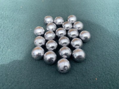 25  19mm approx round lead balls catapult  slingshot ammo - Image 1 of 2