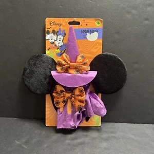 Disguise Disney Minnie Mouse Spooky Headband & Gloveletts Purple Orange Adult - Picture 1 of 10