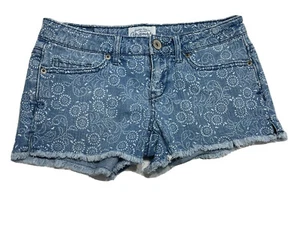 Pantalones cortos Aeropostale para mujer talla 00 azul claro deshilachado - Imagen 1 de 9
