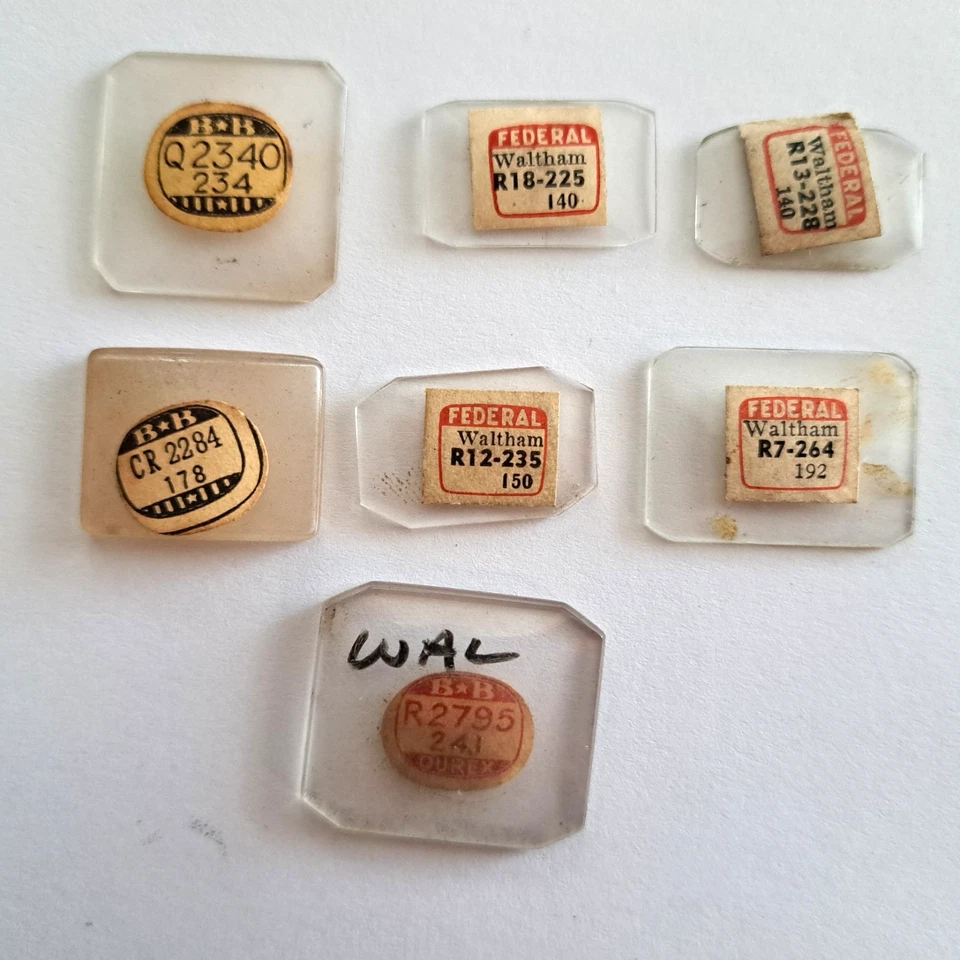 RELOJ WALTHAM RECTANGULAR fondo plano ESQUINA CORTADA CRISTAL CRISTALES por TIPO DE TAMAÑO Q&R Foto 1 de 1