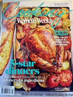 Cooking Australian Woman’s Weekly Magazine March 2024 Easy Dinners Baking New - Image 1 of 3